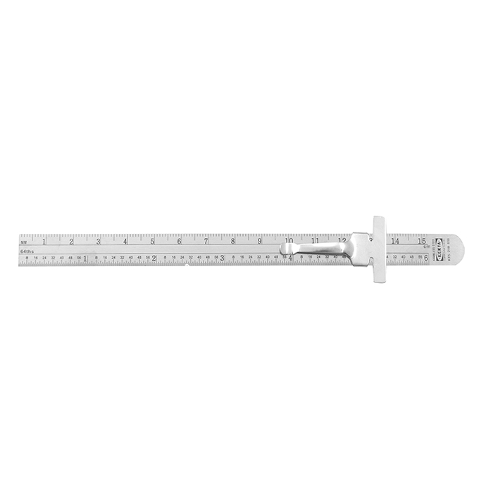不锈钢圆头口袋式直尺 150mm6&amp;quot; - 克恩达(KENTA)